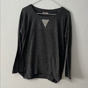 SoldJuicy Couture Charcoal Gray Sweatshirt with Silver Accent